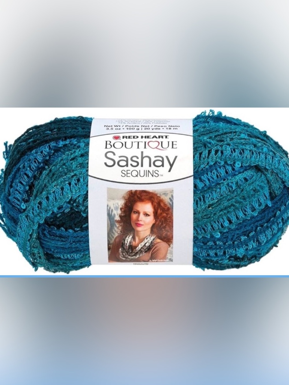 Red Heart Boutique Sashay Sequins Yarn - Mediterranean
